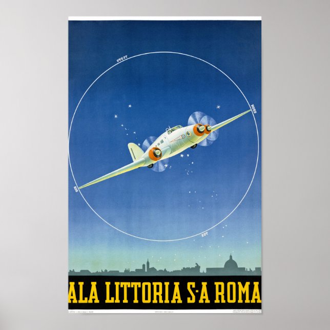 Italie Poster Vintage voyage restauré (Devant)