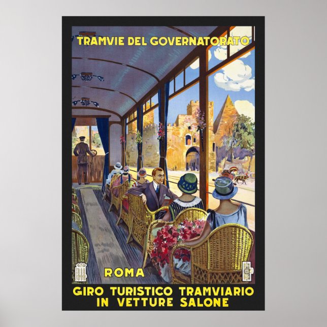 Italie Rome Poster Vintage voyage restauré (Devant)