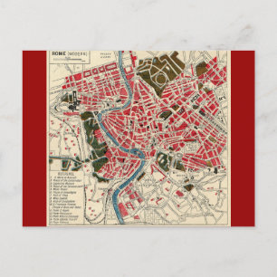 Italie vintage Carte des Roms Rome
