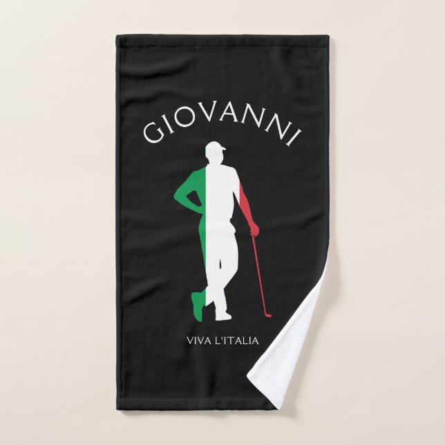 Italie Viva l'Italia Drapeau Italien Male Golf Gol (Serviette à main)