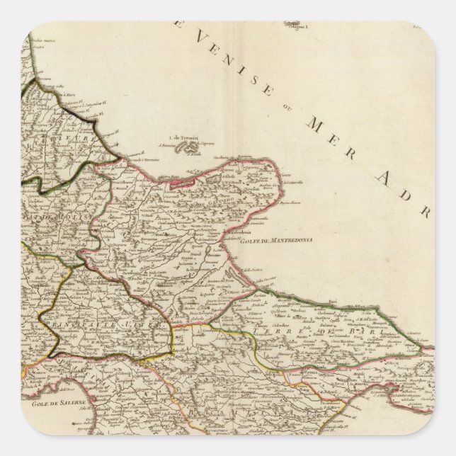Italien 10 quadratischer aufkleber (Vorderseite)
