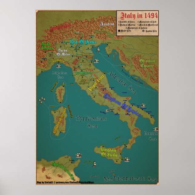 Italien 1494 poster (Vorne)