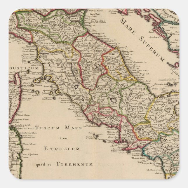 Italien 16 quadratischer aufkleber (Vorderseite)