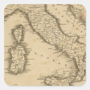 Italien 18 quadratischer aufkleber