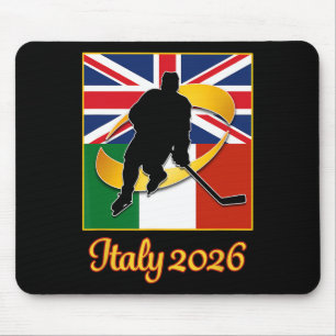 Italien 2026 Eishockey Vereinigtes Königreich Ital Mousepad