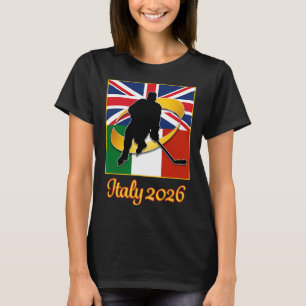 Italien 2026 Eishockey Vereinigtes Königreich Ital T-Shirt