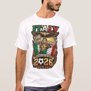 Italien 2026 Personalisiertes Fußball-Fan-T-Shirt T-Shirt