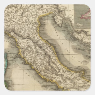 Italien 22 quadratischer aufkleber
