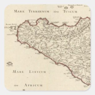 Italien 2 quadratischer aufkleber