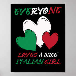 Italien Alle Lieben ein schönes italienisches Mädc Poster