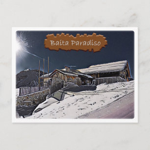 Italien - Alphütte Baita Paradiso - Dolomiti Postkarte
