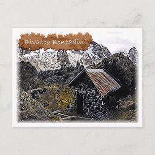 Italien - Alphütte Bivacco Bontadini - Dolomiti Postkarte