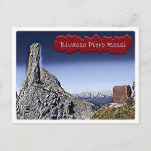 Italien - Alphütte Bivacco Piero Rossi - Dolomiti Postkarte
