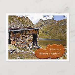 Italien - Alphütte Bivacco Redolfi - Dolomiti Postkarte