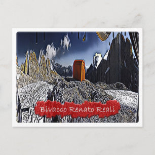Italien - Alphütte Bivacco Renato Reali - Dolomiti Postkarte