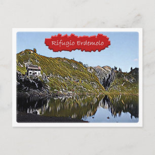 Italien - Alphütte Erdemolo - Dolomiti - Postkarte