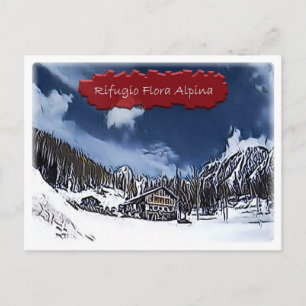 Italien - Alphütte Flora Alpina - Dolomiti Postkarte