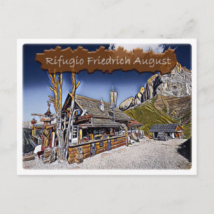 Italien - Alphütte Friedrich August - Dolomiti Postkarte
