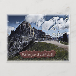 Italien - Alphütte Scoiattoli - Dolomiti - Postkarte