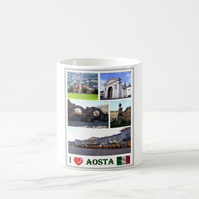 Italien - Aostatal - Aostatal - I Liebe - Kaffeetasse (Mittel)