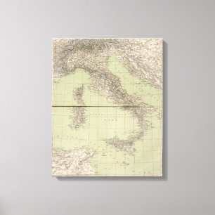 Italien-Atlas-Karte Leinwanddruck