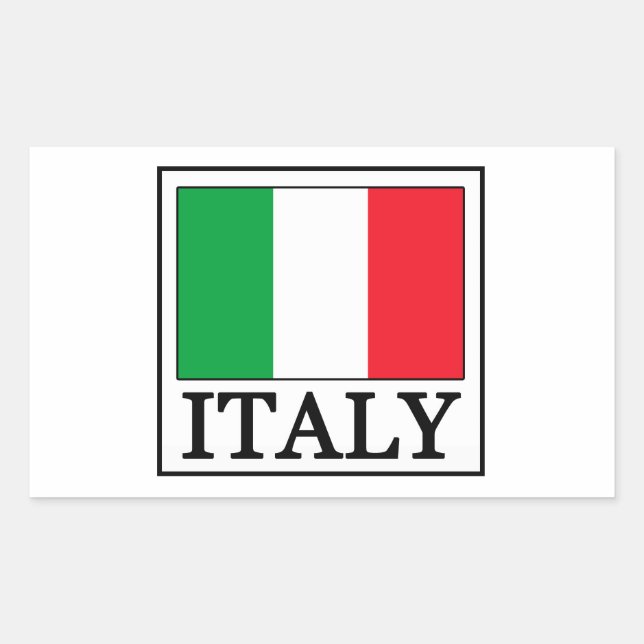 Italien-Aufkleber Rechteckiger Aufkleber (Vorderseite)