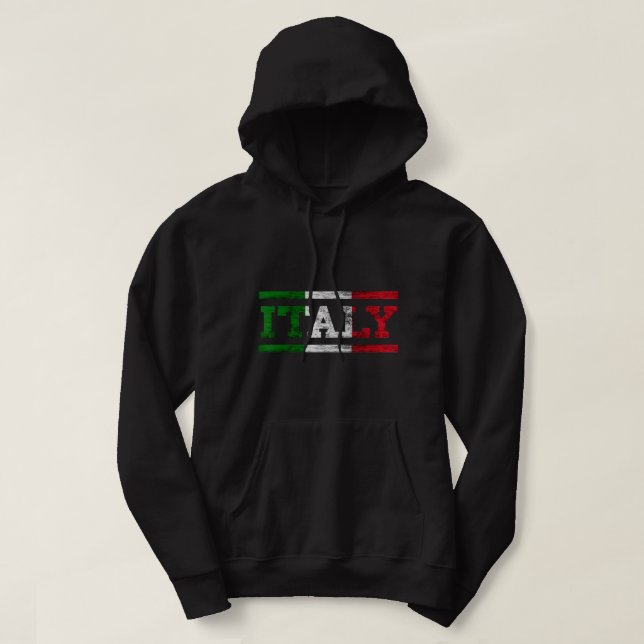 Italien Ausflug Italienische Flagge Italia Italian Hoodie (Design vorne)