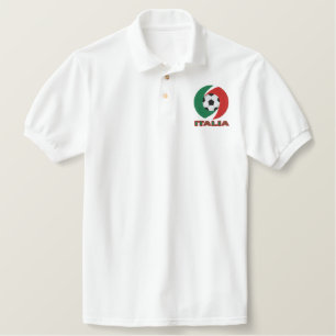 Italien Azzuri besticktes Polo-Shirt