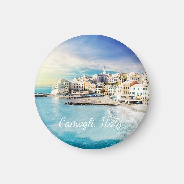 Italien Beach Ocean Landschaftliche Malerei im Mit Magnet (Vorne)