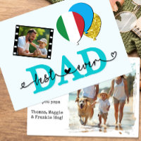Italien Bester Vater je Fotokarte, Flagge, Vater