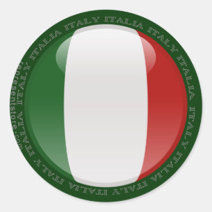 Italien-Blasen-Flagge Runder Aufkleber