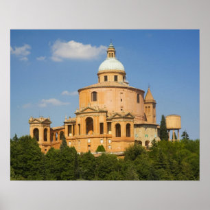Italien, Bologna, Sonnentag mit Portico di San Poster
