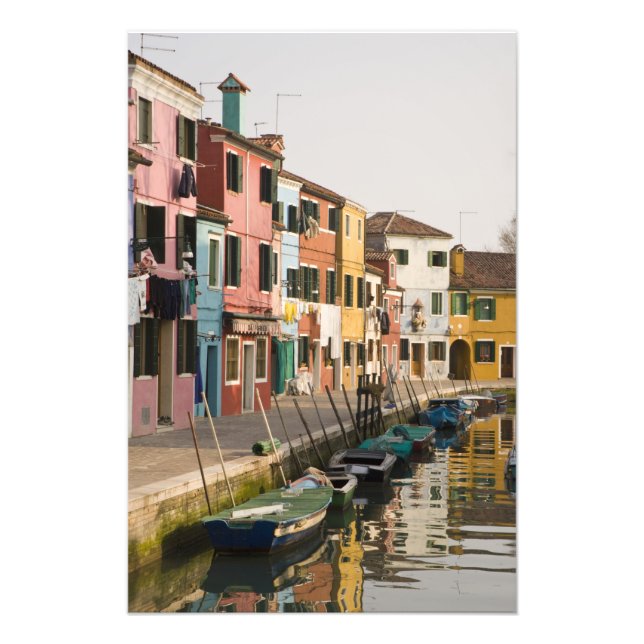 Italien, Burano Farbige Häuser der Linie a Fotodruck (Vorne)