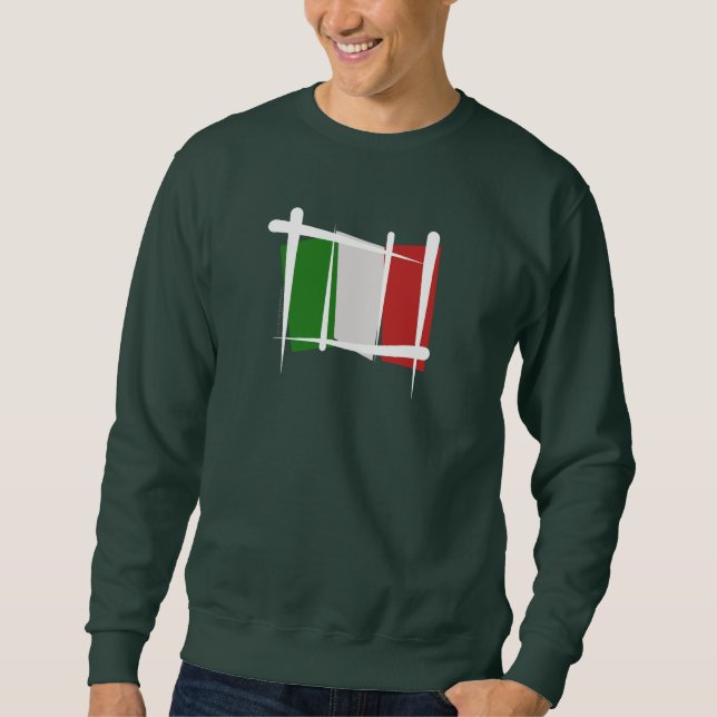 Italien-Bürsten-Flagge Sweatshirt (Vorderseite)