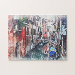 Italien Canal Venice Reflektionsromane