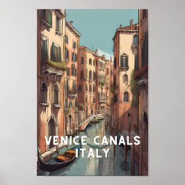 Italien Canalas venezia venezianische Reise Poster
