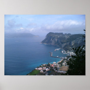 Italien - Capri in Richtung zu Sorrent Poster