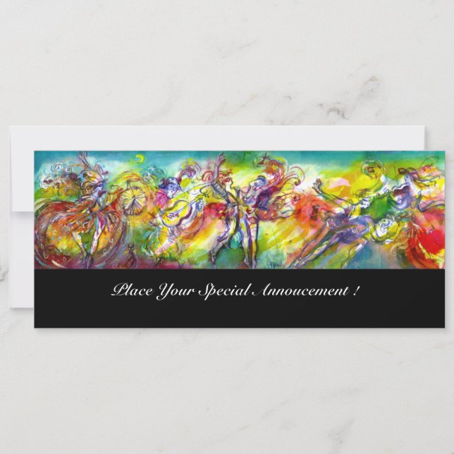 ITALIEN CARNIVAL Masquerade Ball, Tanz und Musik Ankündigung (Vorderseite)