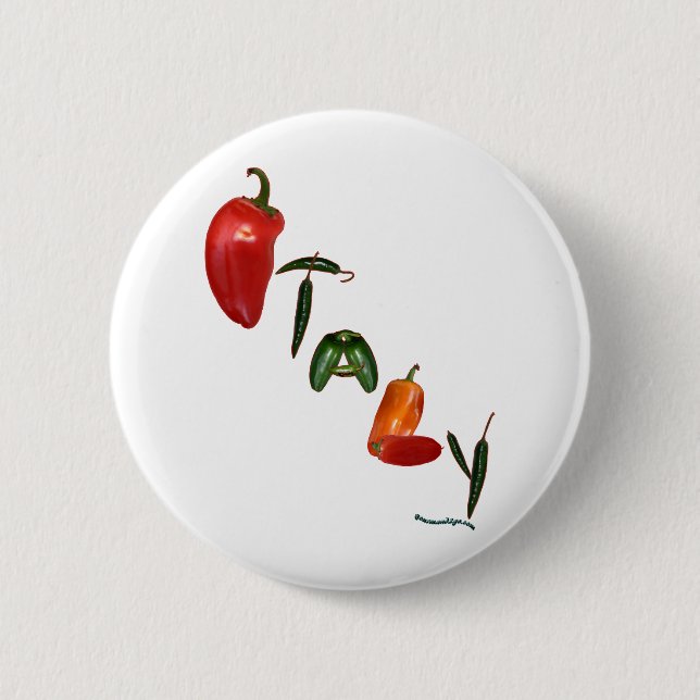 Italien-Chili-Paprikaschoten Button (Vorderseite)
