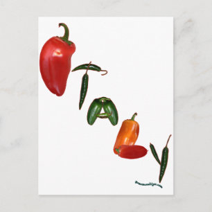 Italien Chili Paprikaschoten Postkarte