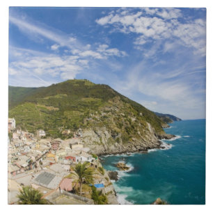 Italien, Cinque Terre, Vernazza, Hangstadt von 2 Fliese