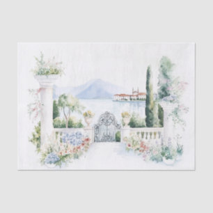 Italien Comer See Wasserfarbe Seidenpapier