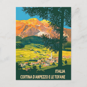 Italien, Cortina d'Ampezzo Berg im Sommer Postkarte