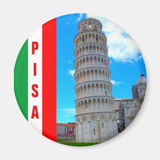 Italien - Der Schiefe Turm von Pisa Magnet (Vorne)