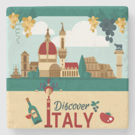 Italien entdecken steinuntersetzer