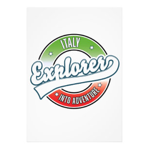 Italien-Entdecker-Logo für Abenteuer. Fotodruck