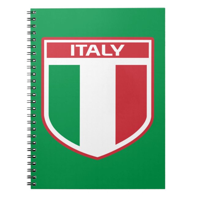 Italien - Entwurf für eine Flagge/ein Abzeichen Notizblock (Vorderseite)