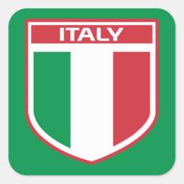Italien - Entwurf für eine Flagge/ein Abzeichen Quadratischer Aufkleber