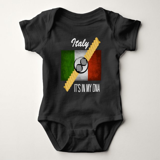 Italien Es ist in meiner DNA Molecule Italienische Baby Strampler (Vorderseite)