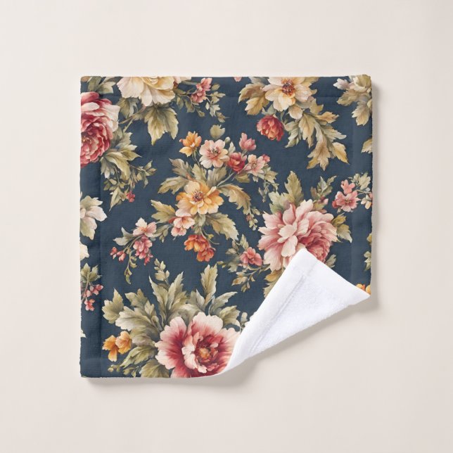 Italien Exquis Beau Modèle Floral (Gant de toilette)
